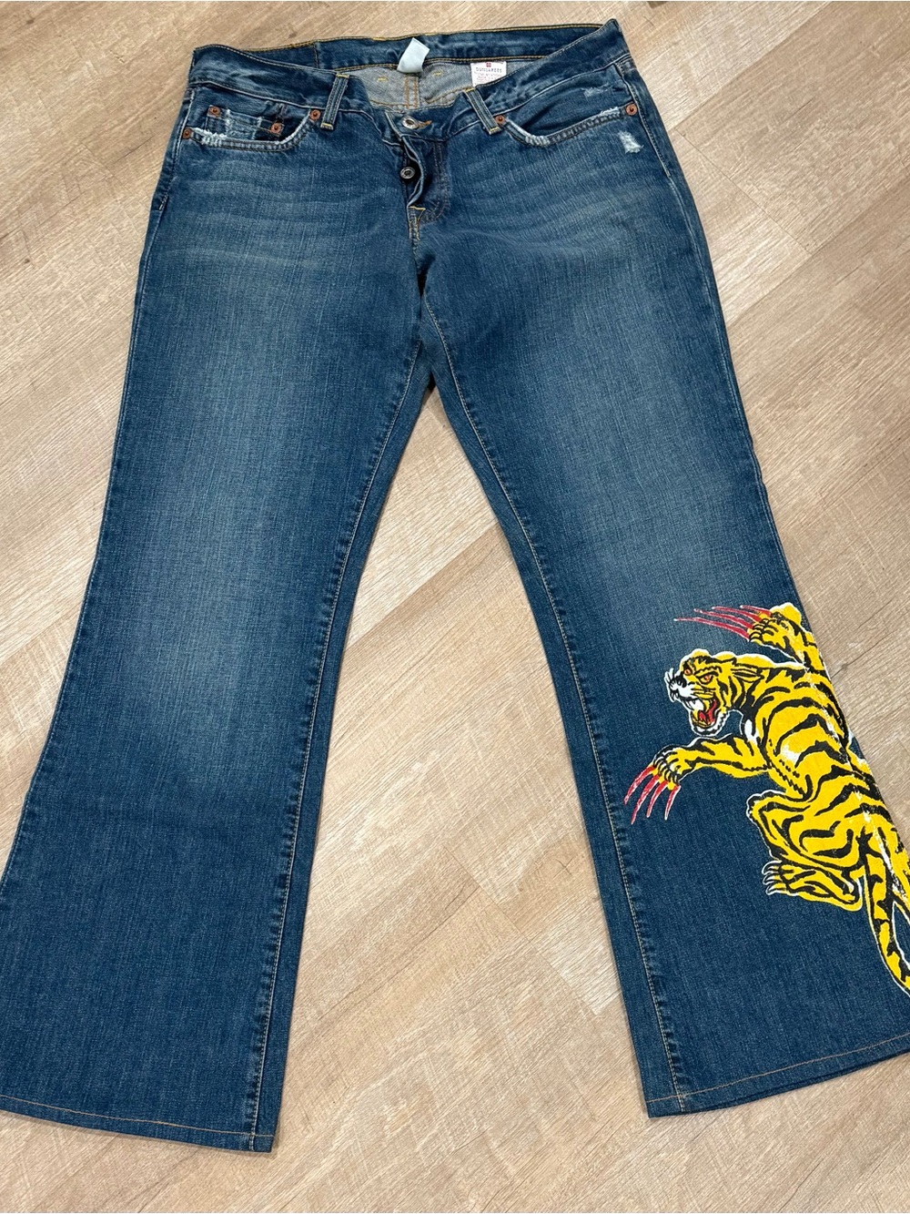 Lucky Jeans Distressed Flare Leg Jeans